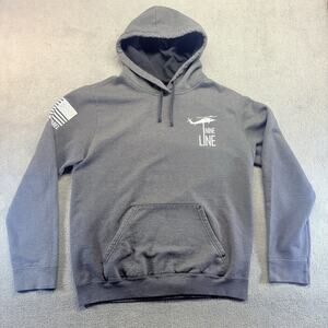 NINE LINE APPAREL Sweatshirt Hoodie LARGE MEN MILITARY VET GEAR Gray Army